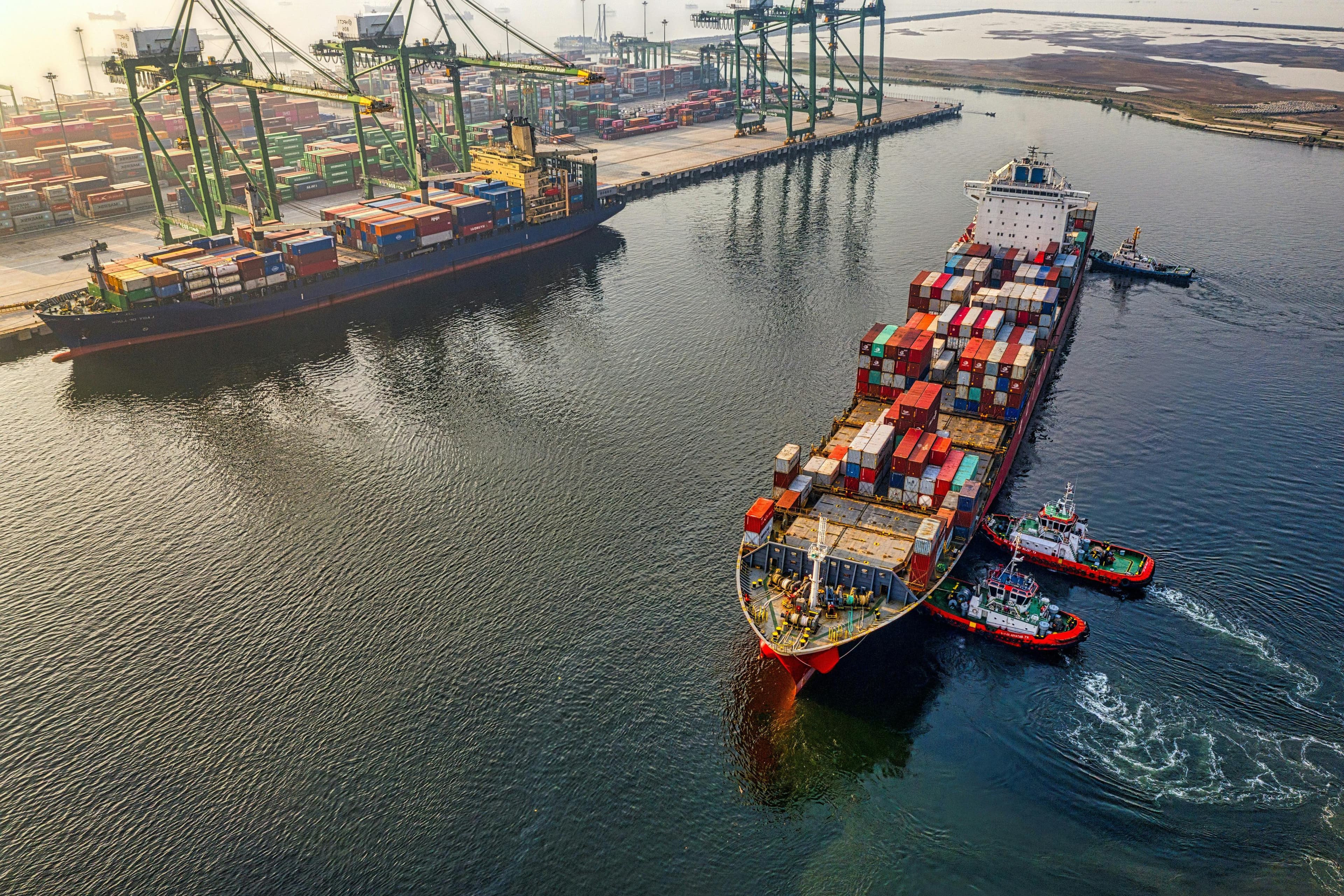 Port operations from above