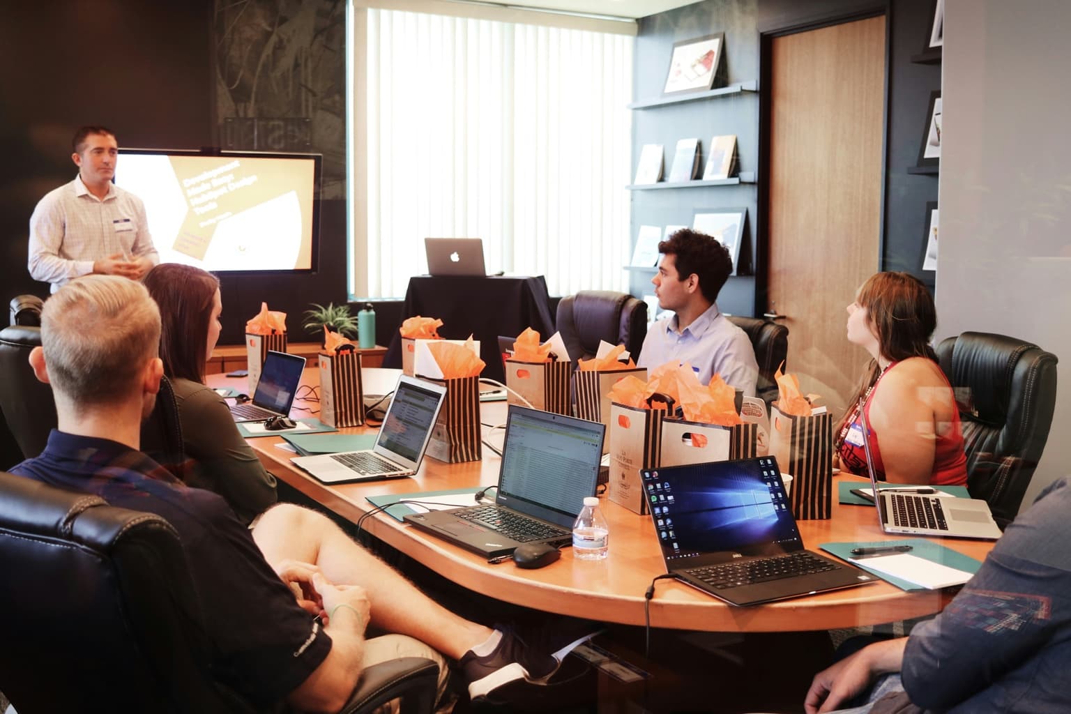 International trade environment representing professional training